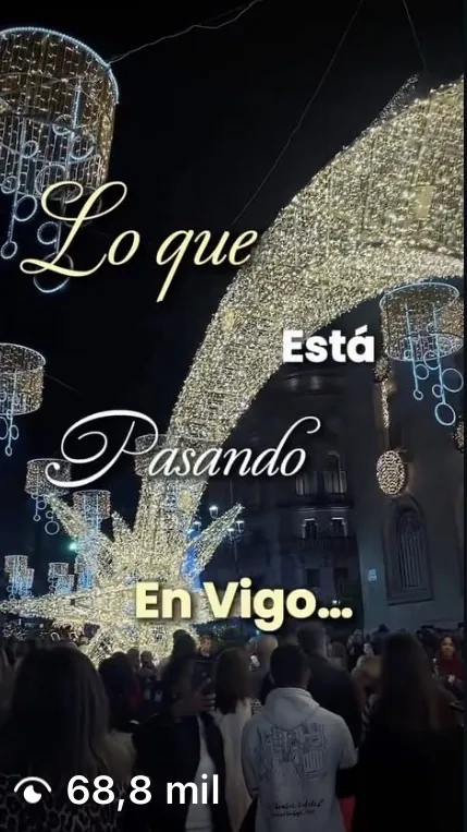 Vídeo viral de Cliché Shop: luces de Navidad en Vigo, 68,8 mil reproducciones