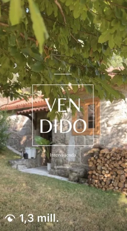 Vídeo viral de Intervivienda: una casa de piedra marcada como «vendido», 1,3 millones de reproducciones