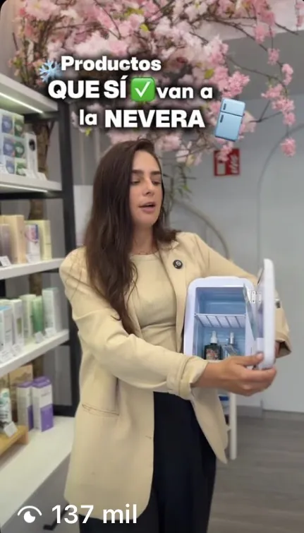 Vídeo viral de Nabi: qué productos de cosmética van a la nevera, 137 mil reproducciones
